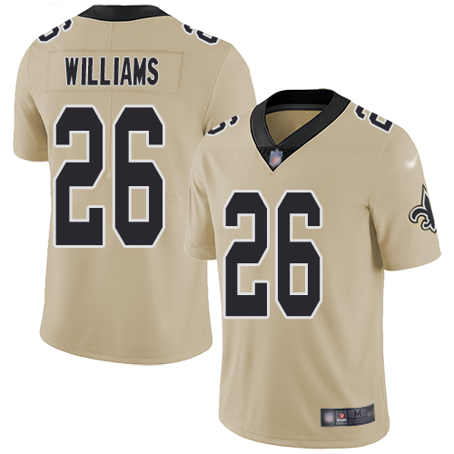 Men New Orleans Saints Limited Gold P J  Williams Jersey NFL Football #26 Inverted Legend Jersey